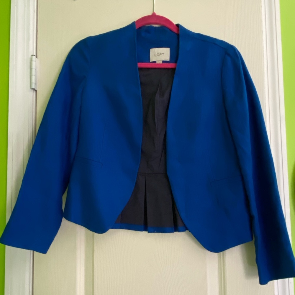 LOFT Women's Vibrant Blue Suit Jacket